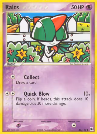 Ralts 81/113 Pokemon card