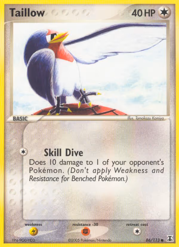 Taillow 86/113 Pokemon card