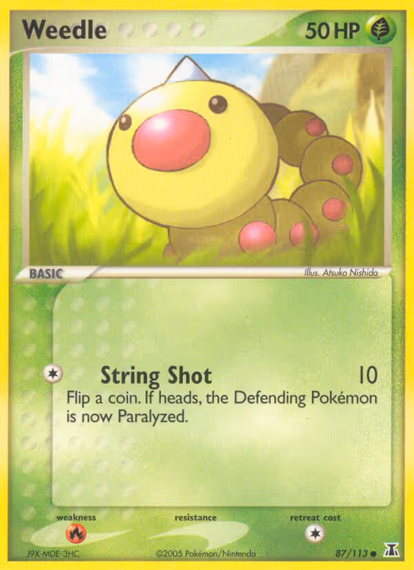 Weedle 87/113 Pokemon card