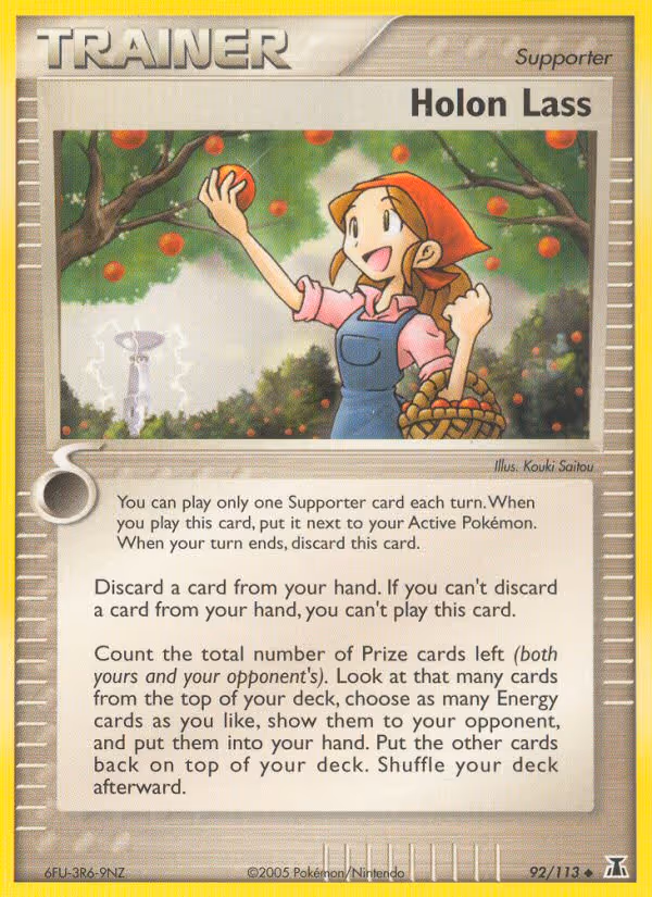 Holon Lass 92/113 Pokemon card