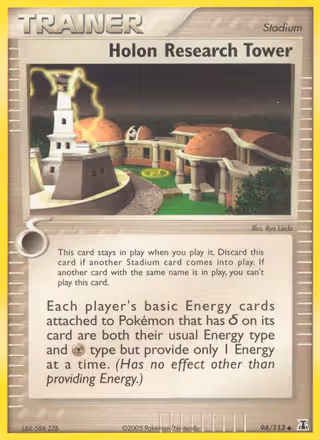 Holon Research Tower 94/113 Pokemon card