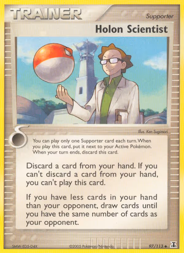 Holon Scientist 97/113 Pokemon card