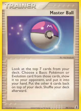 Master Ball 99/113 Pokemon card