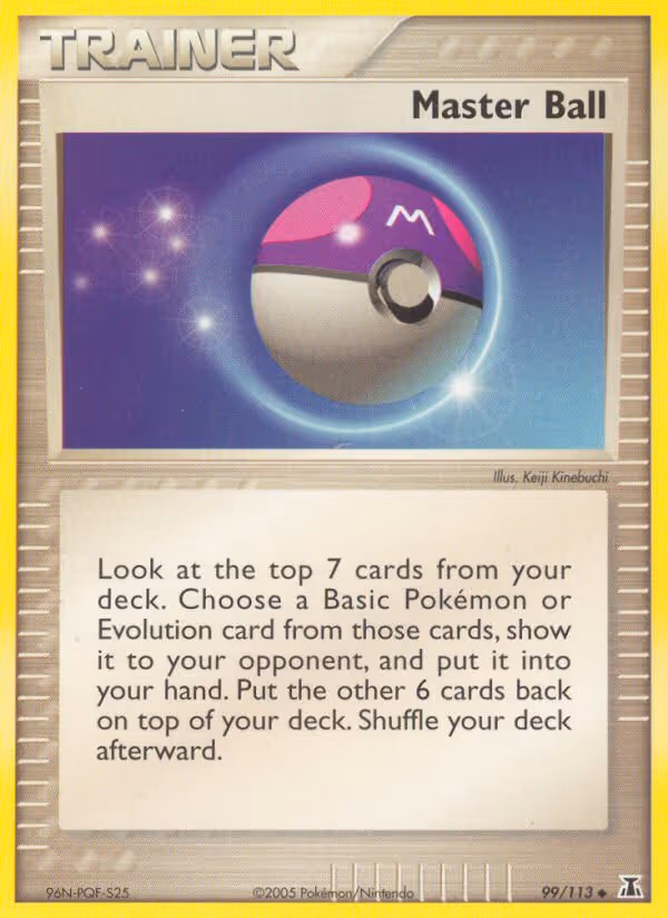 Master Ball 99/113 Pokemon card