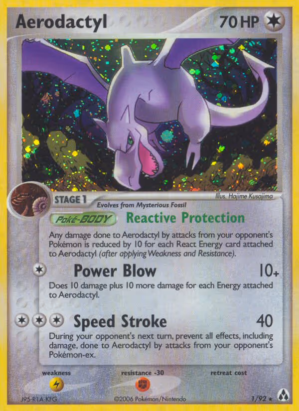 Aerodactyl 1/92 Pokemon card