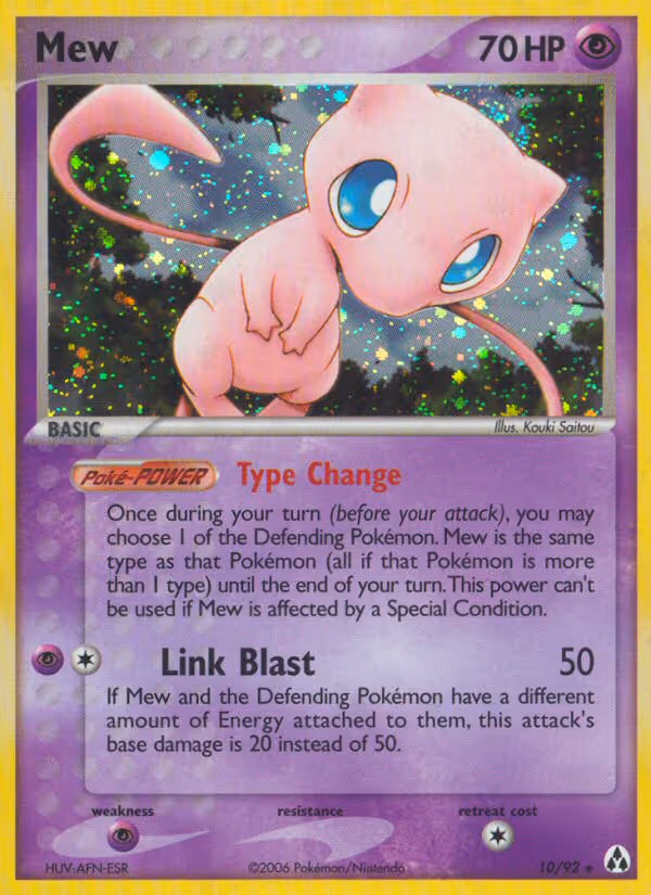 Mew 10/92 Pokemon card