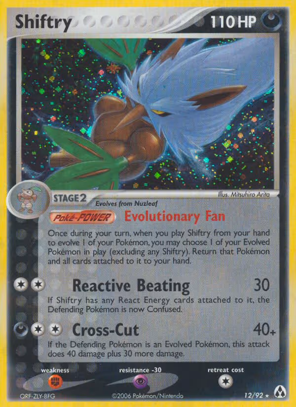 Shiftry 12/92 Pokemon card