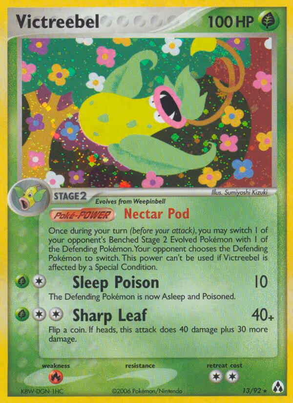 Victreebel 13/92 Pokemon card