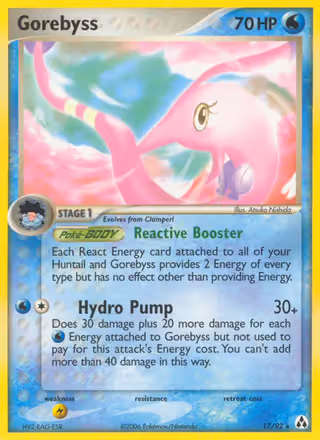Gorebyss 17/92 Pokemon card