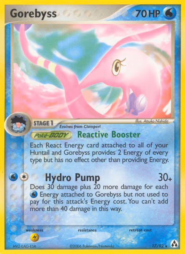 Gorebyss 17/92 Pokemon card