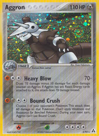 Aggron 2/92 Pokemon card
