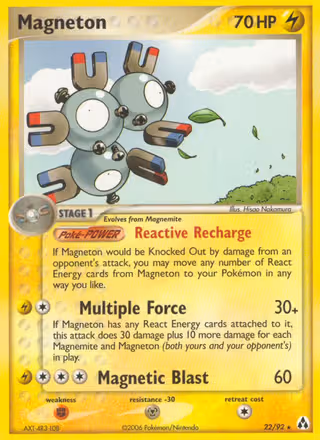 Magneton 22/92 Pokemon card