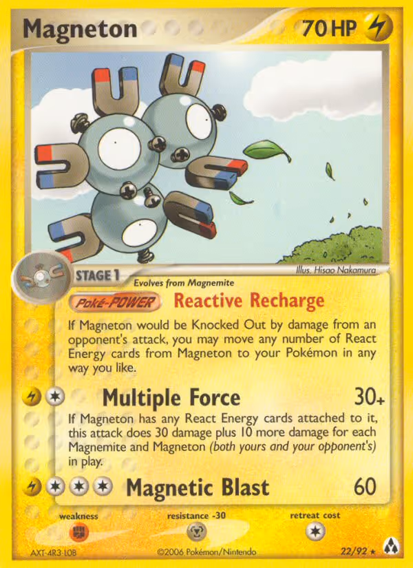 Magneton 22/92 Pokemon card