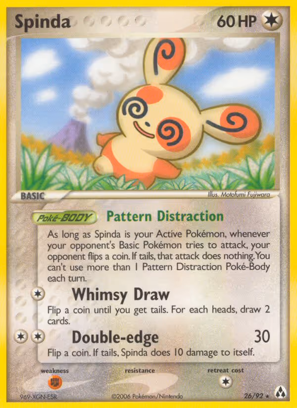Spinda 26/92 Pokemon card