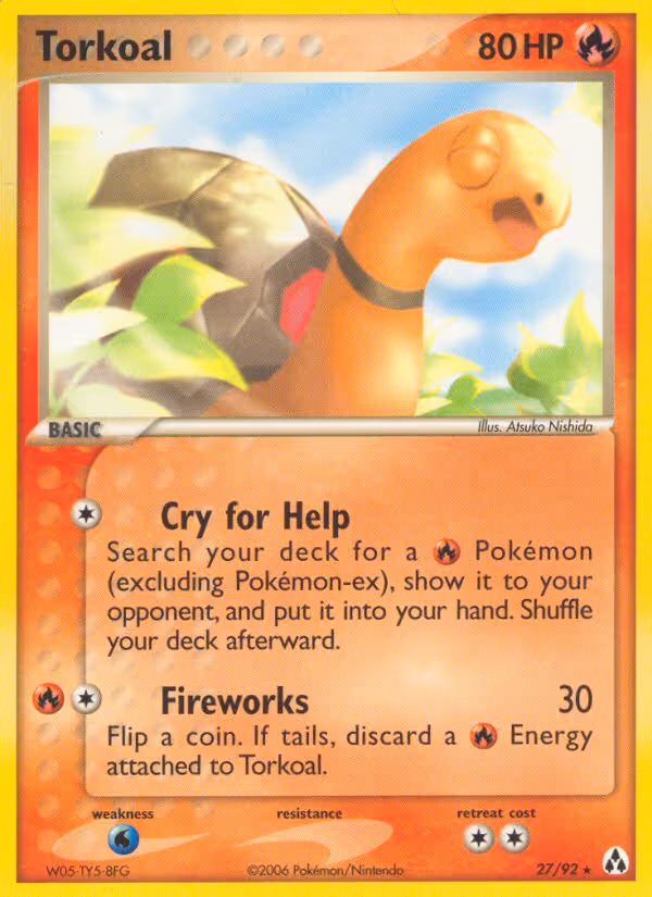 Torkoal 27/92 Pokemon card