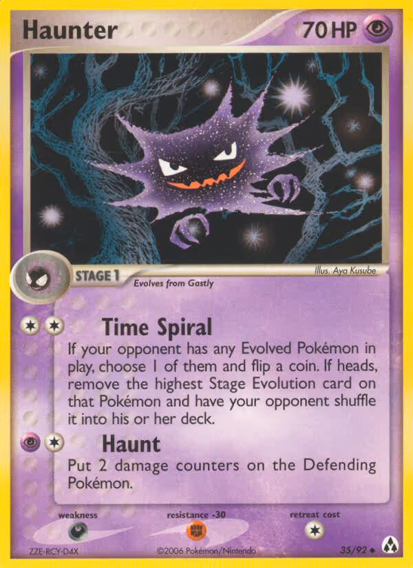 Haunter 35/92 Pokemon card