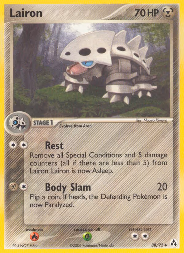Lairon 38/92 Pokemon card