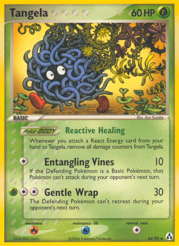 Tangela 44/92 Pokemon card