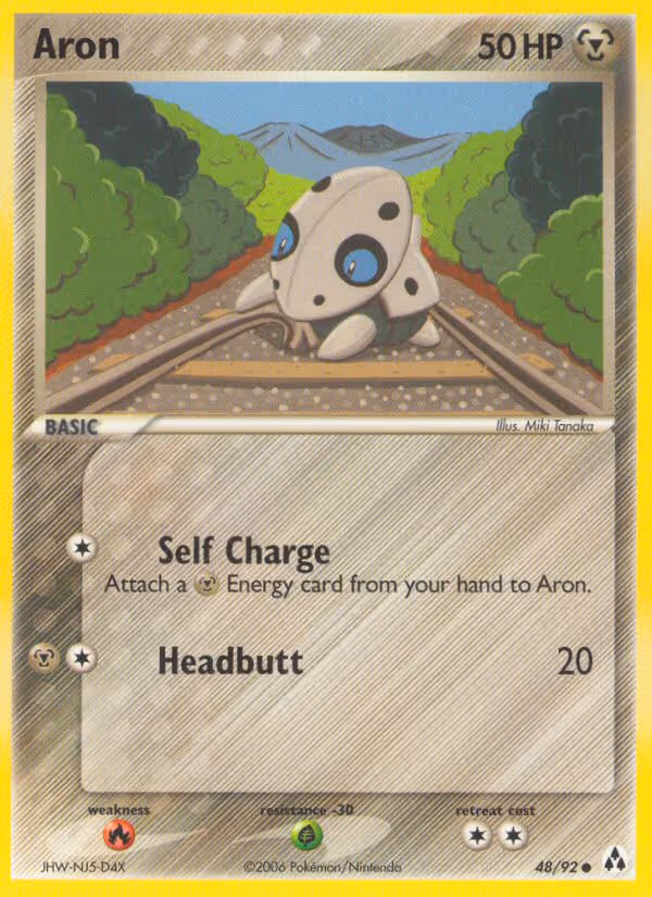 Aron 48/92 Pokemon card