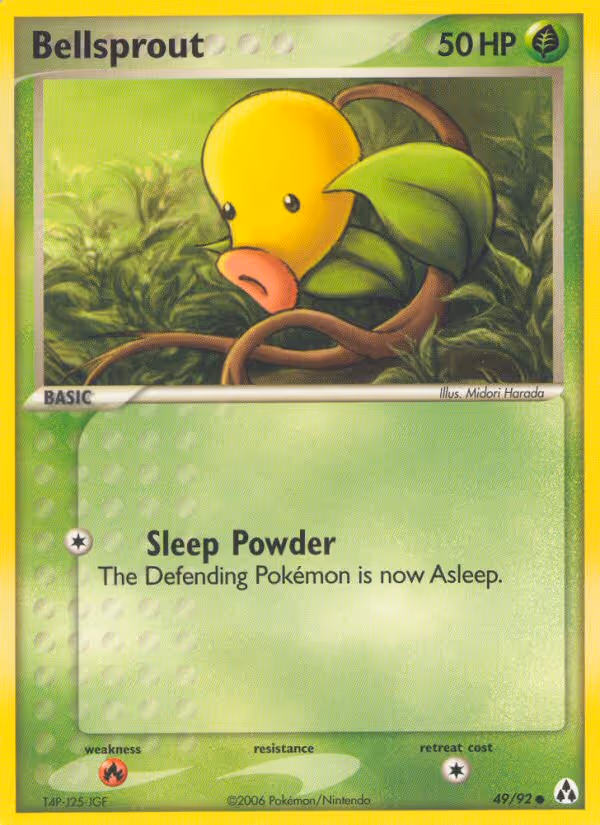 Bellsprout 49/92 Pokemon card