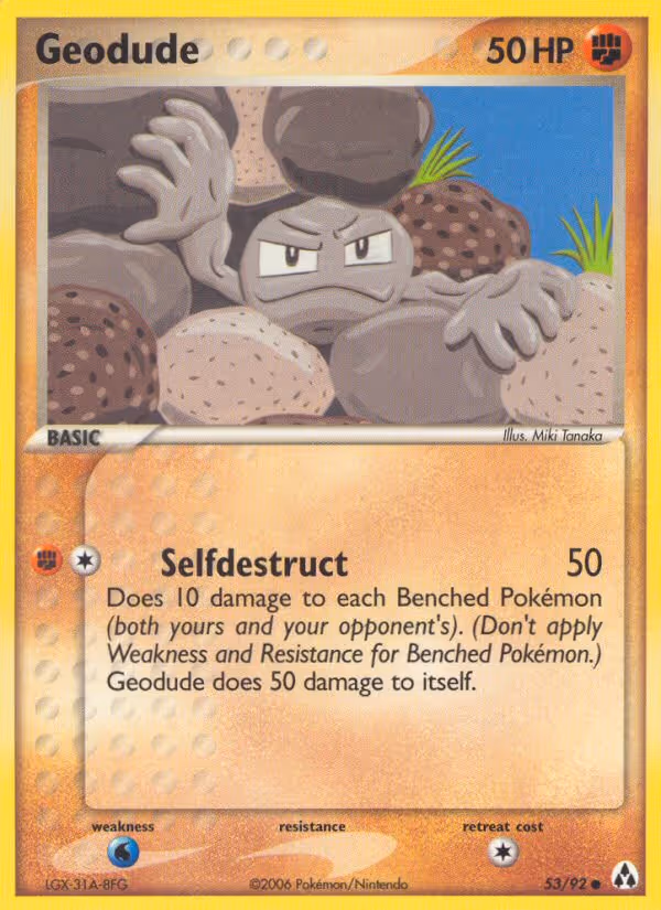 Geodude 53/92 Pokemon card