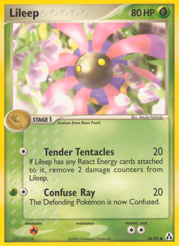 Lileep 56/92 Pokemon card