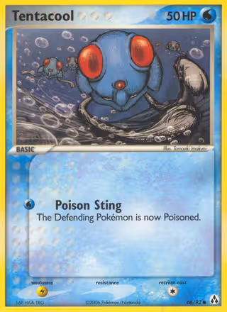Tentacool 66/92 Pokemon card
