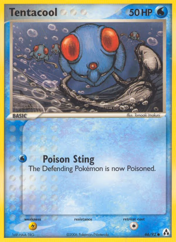 Tentacool 66/92 Pokemon card