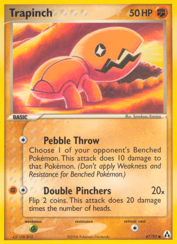 Trapinch 67/92 Pokemon card