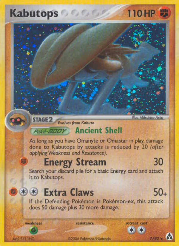 Kabutops 7/92 Pokemon card