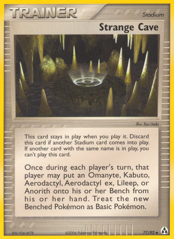 Strange Cave 77/92 Pokemon card