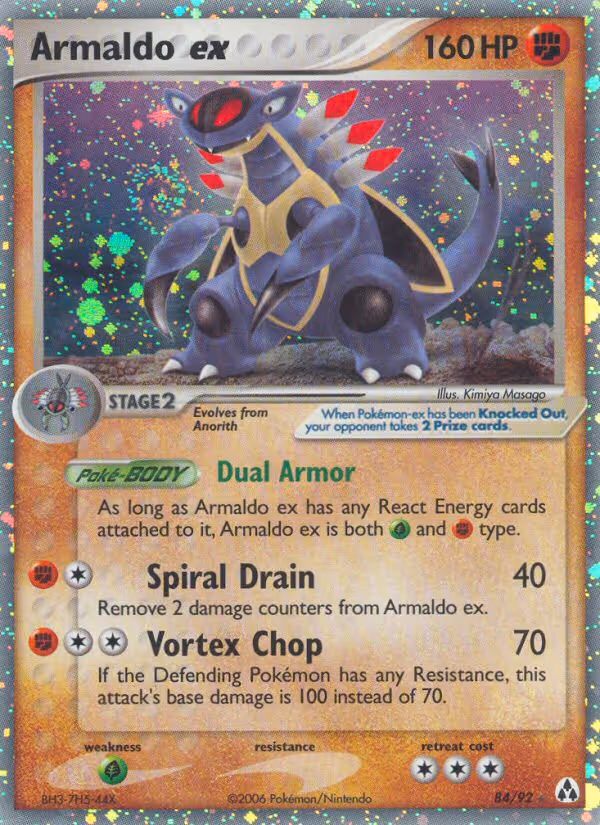 Armaldo ex 84/92 Pokemon card