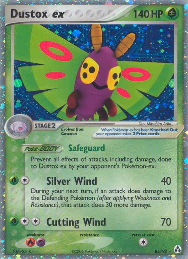 Dustox ex 86/92 Pokemon card