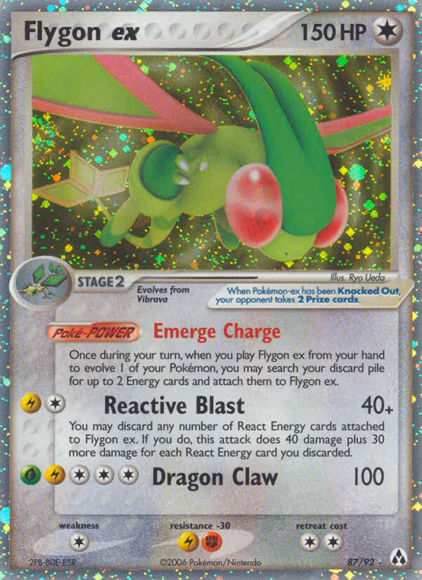 Flygon ex 87/92 Pokemon card