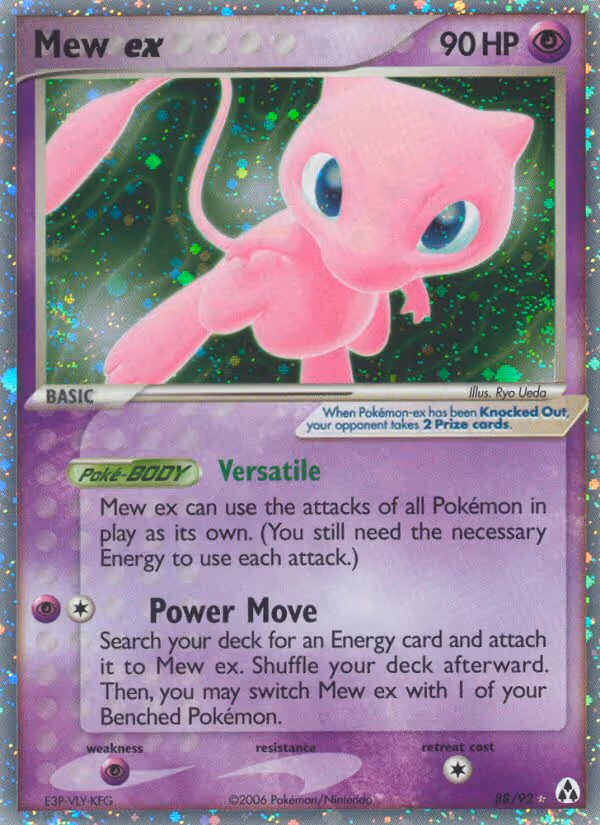 Mew ex 88/92 Pokemon card
