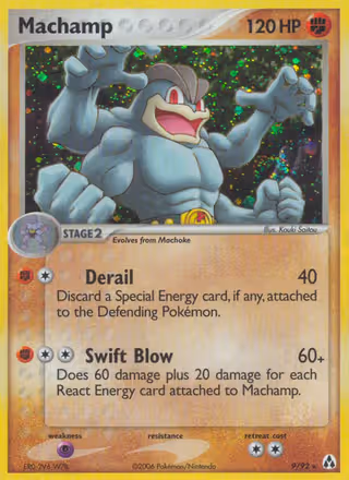 Machamp 9/92 Pokemon card