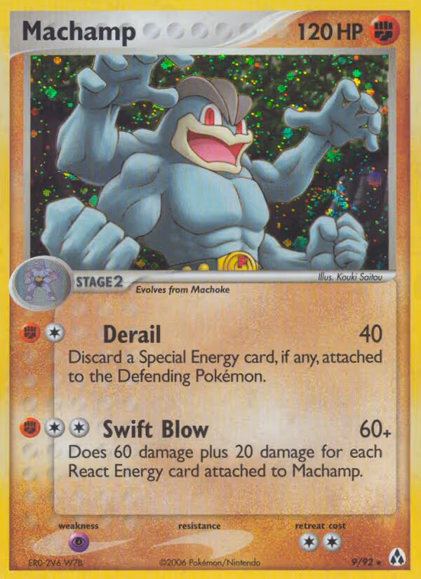 Machamp 9/92 Pokemon card