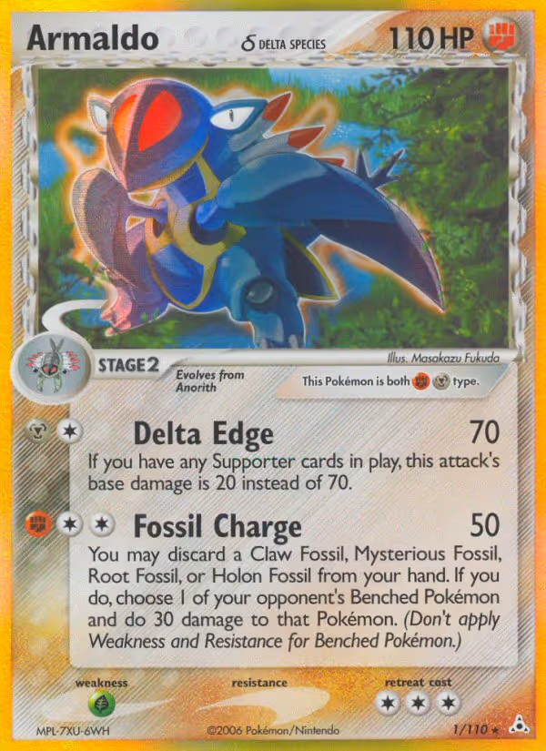 Armaldo δ 1/110 Pokemon card