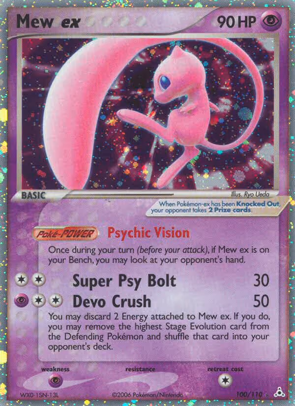 Mew ex 100/110 Pokemon card
