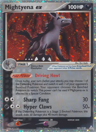 Mightyena ex 101/110 Pokemon card