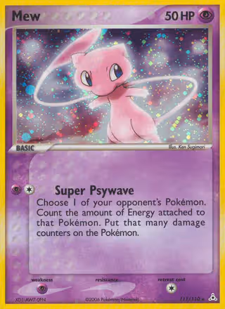Mew 111/110 Pokemon card