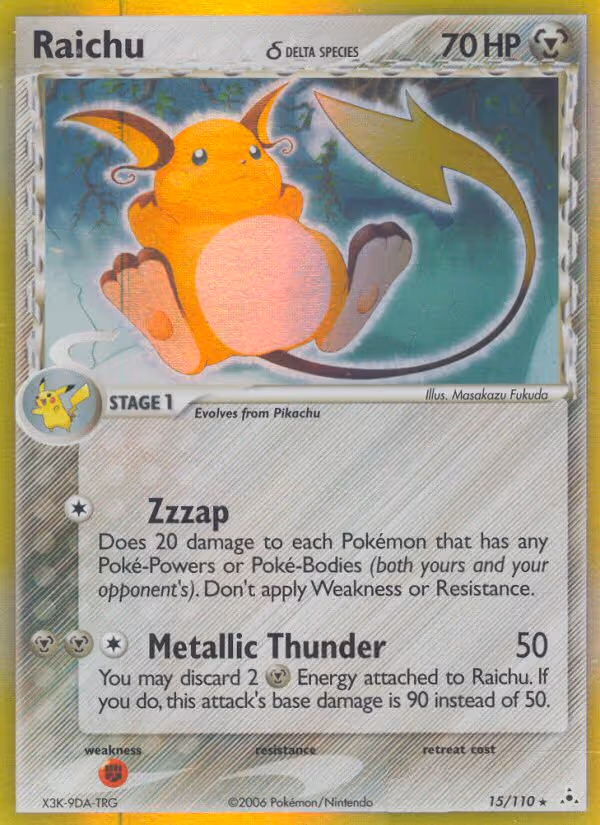 Raichu δ 15/110 Pokemon card
