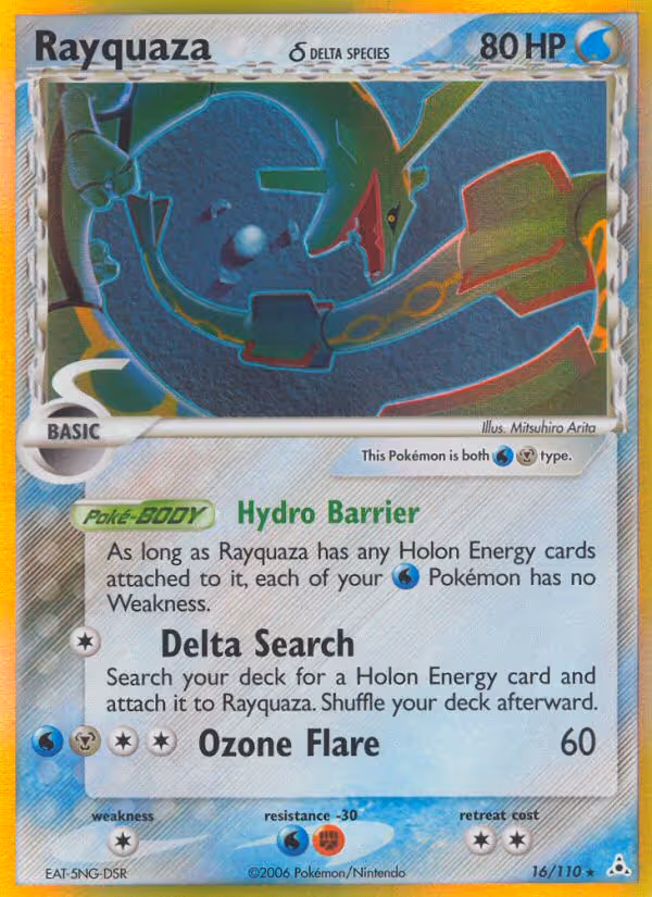 Rayquaza δ 16/110 Pokemon card