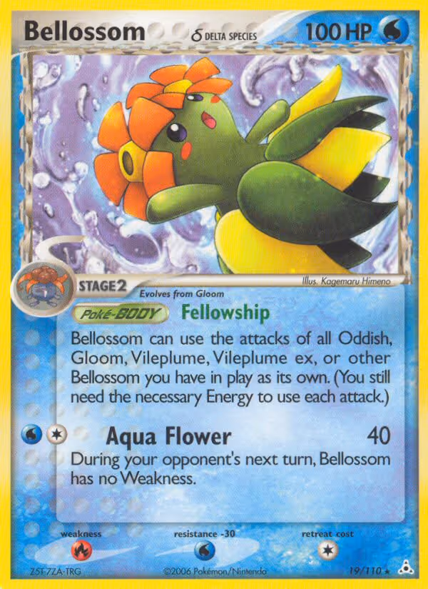 Bellossom δ 19/110 Pokemon card