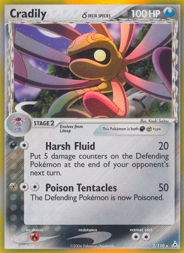 Cradily δ 2/110 Pokemon card