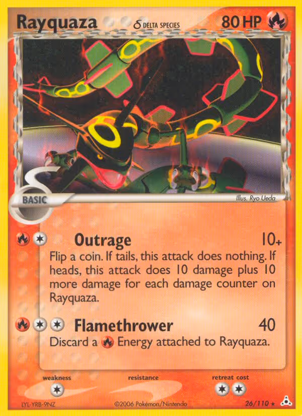 Rayquaza δ 26/110 Pokemon card