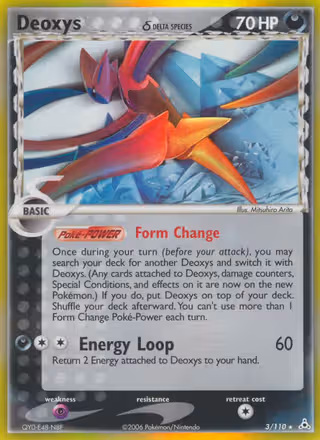 Deoxys δ 3/110 Pokemon card