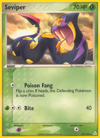 Seviper 32/110 Pokemon card
