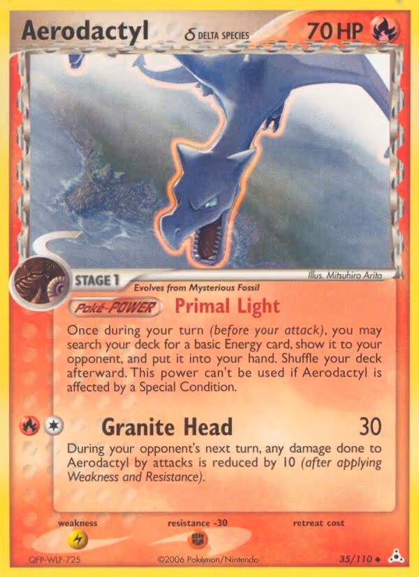 Aerodactyl δ 35/110 Pokemon card