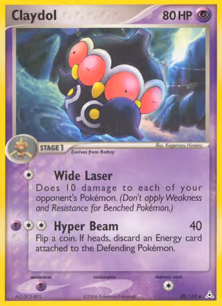 Claydol 38/110 Pokemon card
